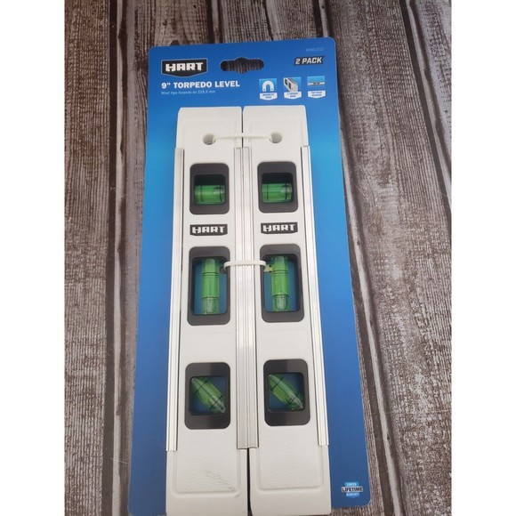 HART 2-Pack 9-inch Torpedo Level, Magnetic Edge Top-Read Window NEW Tools - Picture 1 of 3